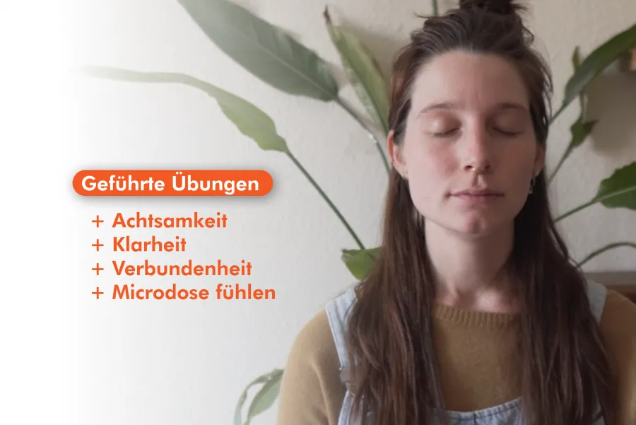 Geführte Übungen für Achtsamkeit, Klarheit und Verbundenheit im Microdosing Kurs